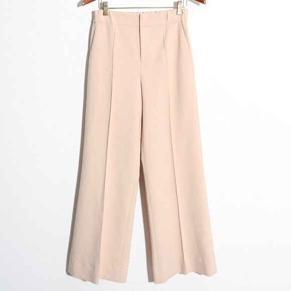 Alice + Olivia Dylan High Waist Wide Leg Pant Trousers Almond Pleated Size 2 - Picture 2 of 16